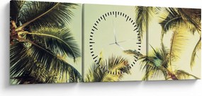 Kép kókuszpálmával (órával) (90x30 cm)