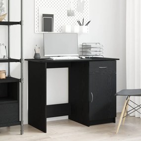 Asztal Fekete Tölgy 100x50x76 cm Szerelt Fa