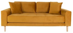 LIDO sárga bársony kanapé