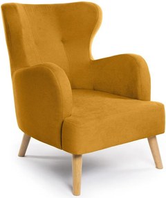 Mustársárga füles fotel Noemye – Bonami Selection