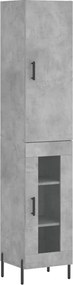vidaXL betonszürke szerelt fa magasszekrény 34,5x34x180 cm