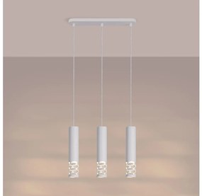 Sollux SL.1693 - Csillár zsinóron LIRO 3xGU10/10W/230V fehér