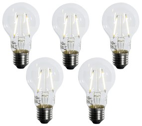 5 darabos E27 LED izzókészlet A60 alkonyatérzékelővel 2,5W 250 lm 2700K