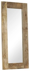 tömör mangófa keretű tükör 50 x 110 cm