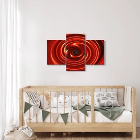 Absztrakt kép - piros spirál (90x60 cm)