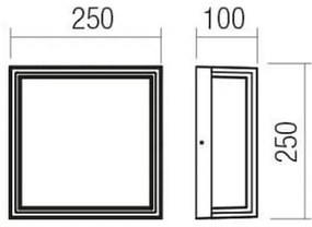 Redo 90566 - LED Kültéri fali lámpa QUADRIS LED/20W/230V IP54 barna