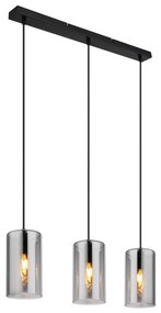 Globo 21002-3H - Csillár zsinóron OLLY 3xE14/25W/230V fekete