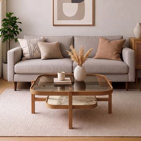 Olimpus 90 - Walnut, White Marble