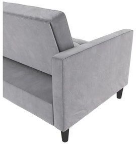 Világosszürke bársony sarokkanapé Presley – Støraa