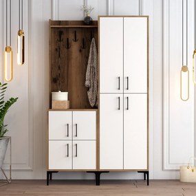 Előszobafal Berlin BA - Walnut, White