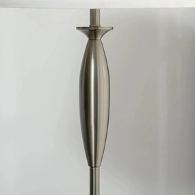 HOMCOM 3 Darabos szett 1 állólámpa, 2 asztali lámpa, vászonhatású 38 x 38 x 158 cm, ezüst-fehér