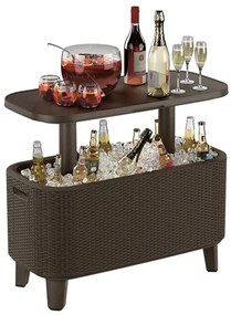 Keter Bevy Bar Cool kerti asztal, barna rattan