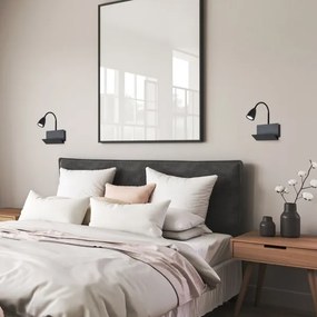 Rabalux 71089 - Fali lámpa polccal TACITO 1xGU10/25W/230V fekete