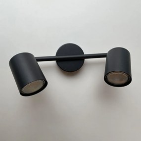 Fekete fém LED spotlámpa 8x30 cm Vano – Fischer &amp; Honsel