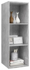 betonszürke szerelt fa falra szerelhető TV-szekrény 37x37x107cm