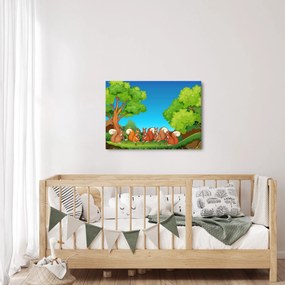 Kép - boldog mókusok (70x50 cm)