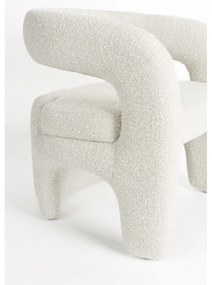 Fehér buklé fotel Nova – White Label