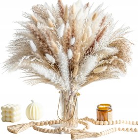 60 db Pampas Fű Szárított Díszes Váza Csokor