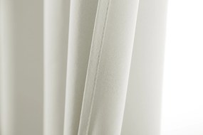Fehér-krémszínű OXFORD függöny 140x250 cm Felfüggesztés: Fém gyűrűk