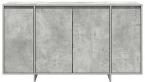 Beton Szürke Oldalszekrény Beton szürke Mérnöki fa 135 x 41 x 75 cm