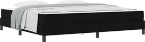 vidaXL Boxrugós ágy matracmal Fekete 200 x 200 cm szövet