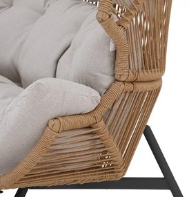 HOLAND rattan dupla kosárfotel bézs