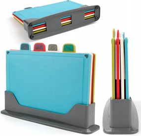 Konyhai Vágódeszka Szett 4 Db-os Konyhai Vágódeszka Állványon