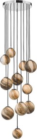 DAR LIGHTING MIK1250 MIKARA Többágú Függesztett Lámpa Csiszolt Króm, Sokszínű G9 IP20