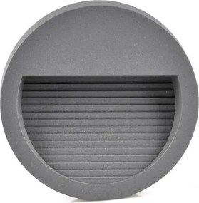 POLUX 313744 Q8 Kültéri Falba Építhető Lámpa Grafit LED IP44