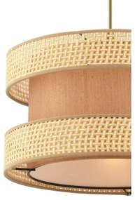 Zsinóros függőlámpa HALO 1xE27/60W/230V barna/bézs