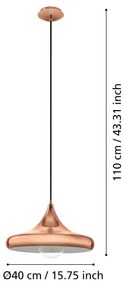 Eglo 94742 - Csillár CORETTO 1xE27/60W/230V