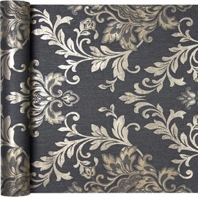 Tapéta Fekete Látványos Arany Vinyl Díszítés Flizelin