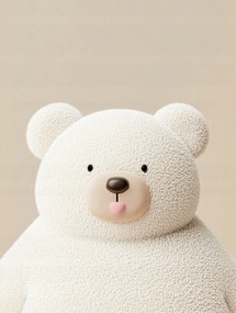 Canvas Vászonkép Fehér Mackó Plüss Játék 3D 75x100