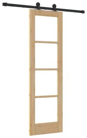 Csúszó Ajtó ORKDAL Barna 61 x 198.5 cm Fa és fém