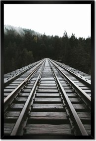 Poszterek keretben 40x60 Vasút Vonatok Sínek