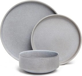 Malia 18 db-os szürke agyagkerámia étkészlet - Bonami selection