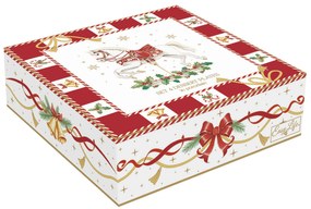 Karácsonyi porcelán kicsi desszertes tányér 4 db szett Ø 16 díszdobozban Christmas Tale