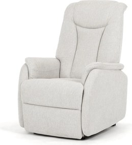 Bézs elektromos relaxfotel kábeles vezérléssel, szövet kárpitozással, TV-L8963 CRM2