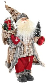Karácsonyi Télapó figura piros nadrágban 45 cm