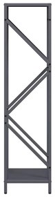 antracitszürke hidegen hengerelt acél tűzifatároló 34x25x100 cm