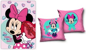 Disney Minnie Sweets Fashion polár takaró és párna szett, 2 részes