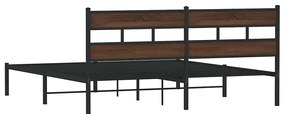 barna tölgy színű fejtámlás ágykeret matrac nélkül 180 x 200 cm