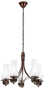 Brilagi - LED lánc csillár COTTAGE 5xE14/40W/230V tölgy/fehér