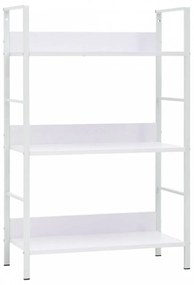 3 szintes fehér forgácslap könyvespolc 60 x 27,6 x 90,5 cm