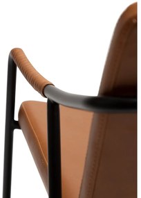 Barna bőrutánzat fotel Boto – DAN-FORM Denmark