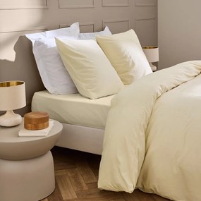 Elefántcsont színű lepedő 160x200 cm Linella – douceur d'intérieur