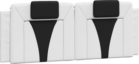 fehér és fekete műbőr fejtámla párna Viana 140 cm