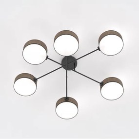 Felületre szerelhető csillár MAGA 6xE14/10W/230V barna