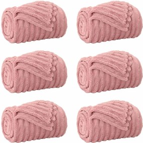 vidaXL Takarók 6 pcs Rózsaszín 200 x 150 cm Gyapjú