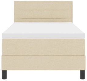 Box Spring Ágy matraccal Bézs 90x200 cm Szövet